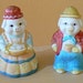 SALE Vintage Anthropomorphic SMILING PIG Couple Salt and Pepper Shakers Retro