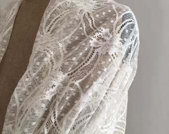 White lace shawl | Etsy