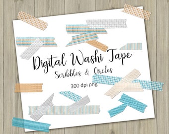 Digital Washi Tape washi tape clipart Orange washi tape download turquoise washi tape washi sticker scrapbook tape printable washi