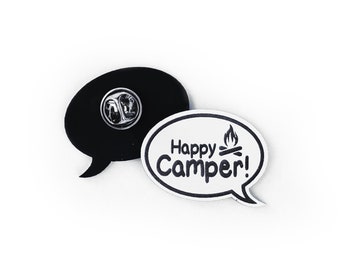 Happy Camper Speech Bubble Pin