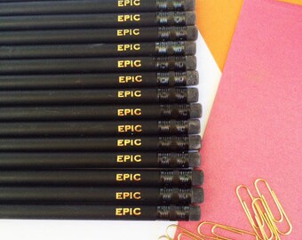 Custom Pencils, Pencil, Set of 12, Personalized Pencils, Teacher Gift, Engraved Pencil, Gift under twenty, Christmas Gift, Stocking Stuffers