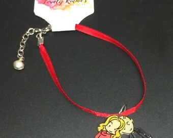Spuffy Red Ribbon charm bracelet