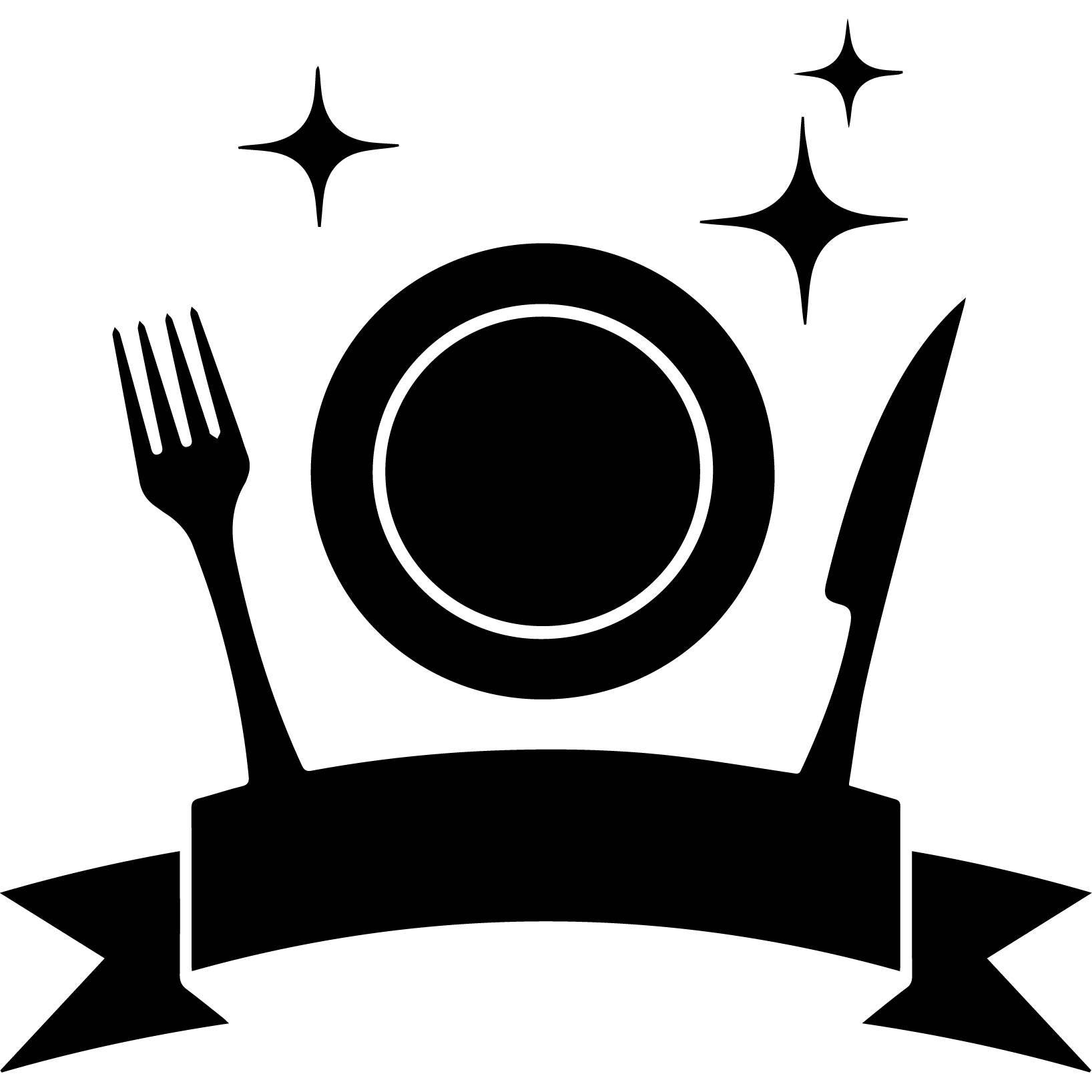 Kitchen Plate Logo Business Restaurant Cafeteria Food Dining