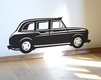 Black London Taxi Cab wall sticker decal