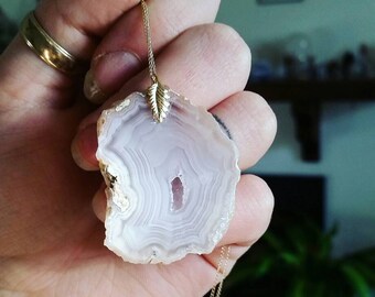 Geode Pendant / Raw Crystal Necklace