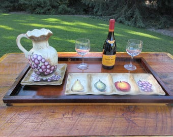 Serving Tray / Platter - Reclaimed Wood & Hardware