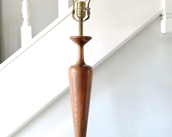 Mid Century Wood Lamp Table Lamp Danish Midcentury Modern Lamp
