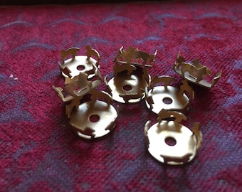 Vintage Brass Horse Carousel Settings Very Unique (6) (12-13mm)