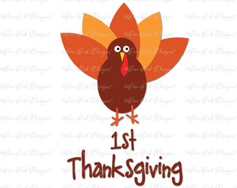 First Thanksgiving SVG File svg dxf png pdf jpg for Cameo, Cricut & other electronic cutters