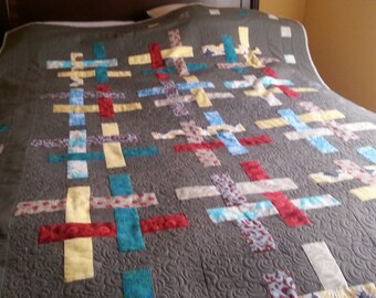 Modern criss cross quilt