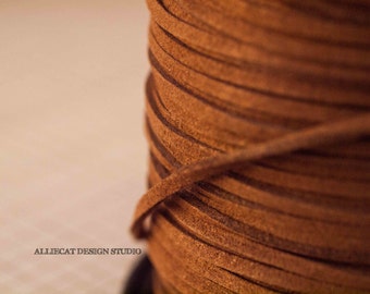 3mm Flat Faux Suede Nutmeg 3 Metres
