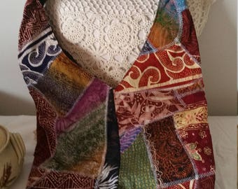 Vintage shoulder bag, vintage purse, boho gypsy bag, festival gear, patchwork look, hobo purse