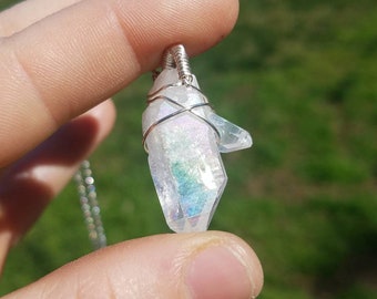 Angel Aura Quartz Pendant
