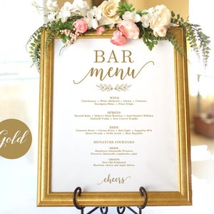 Wedding drink menu | Etsy