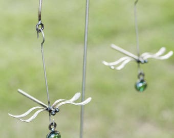 Dragonfly Silverware Balance Garden Stake