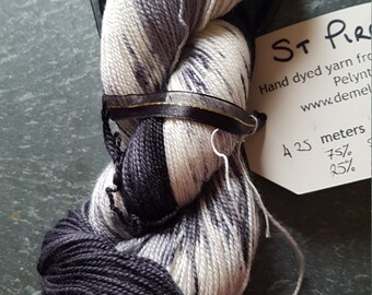 Hand dyed sock yarn 100g . St Piran