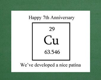 Happy 7th Anniversary, 7th Wedding Anniversary, 7th Anniversary Gift, 7th Anniversary Gifts for Men, Copper Anniversary, Copper Gift Idea