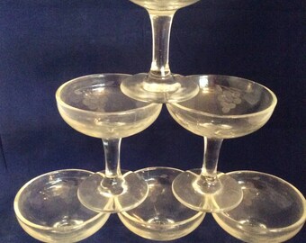 Vintage Champagne Coupes-Set of 6
