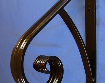 Decorative 1 Step SAFETY Handrail, SOLID STEEL, Railing, Wrought Iron, Metal hand rail, Victorian