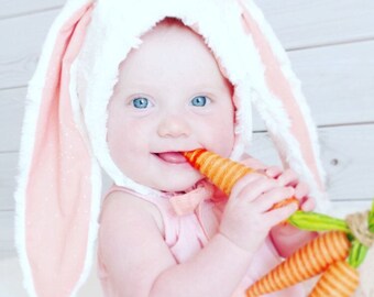 Bunny Hat - Easter Bunny Bonnet - Bunny Outfit - Newborn Costume - Modern Bonnet - Bunny Hat - Baby Hat - Newborn Bonnet - Animal Bonnet