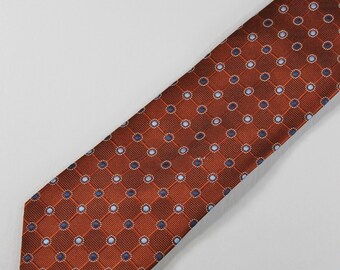 Sea Floor Map necktie. Elegant herringbone pattern woven silk
