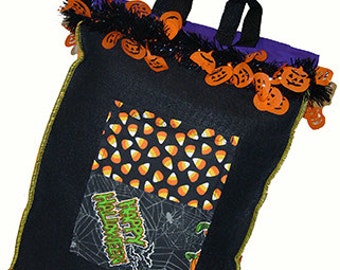 Decorated Trick or Treat Sack, Tote Bag, Gift Bag, Halloween