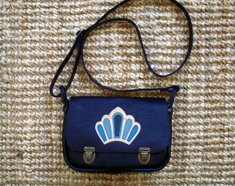 black leather with flap bag