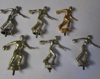Lot of 6 Vintage BOWLING TROPHY FIGURINES