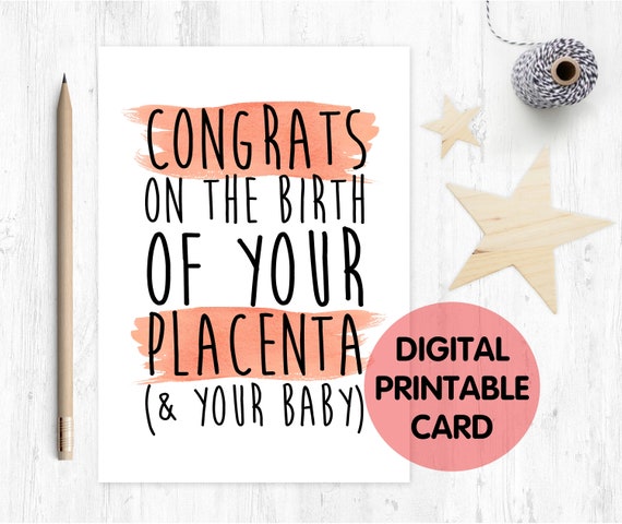 funny new baby card printable rude new baby card printable congrats on the birth card printable greeting card printable new mom card