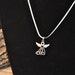 Angel necklace angel pendant necklace Sterling silver pendant Angel necklace Mom gift for Mom Heart pendant JA999