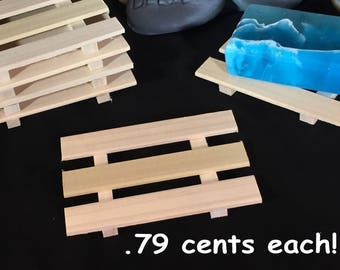 32 thin poplar wood soap dishes - .79 cents each - FIRST come FIRST serve listing - LIMITED to stock on hand