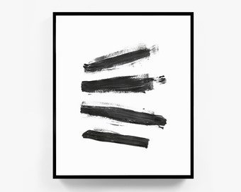 Framed Modern Art, Framed Abstract Art, Framed Artwork, Black and White Abstract, 11x14 Art Print, Black and White Framed Art, 16x20
