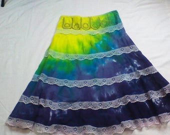 Unique tie dye youth skirt-Size 14/16