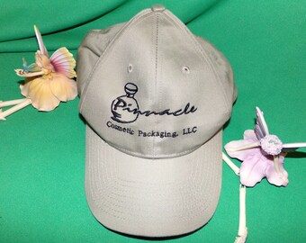 Woman's Hat Pinnacle Cosmetic Packaging Embroidered Baseball Cap Vintage Find!