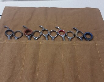 Tool Wrap, Scissor Holder, Tool Holder, Dog Groomer Tool Wrap, Copper, Burgundy, Made to order