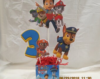 Paw Patrol Centerpieces for Birthday Candy Buffet or Favors