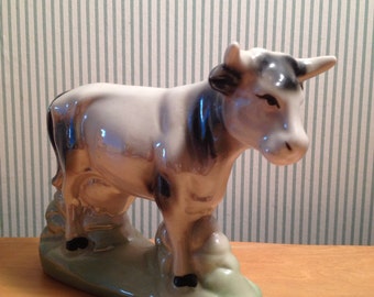 Vintage Brazilian Lusterware Cow