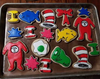 Dr Seuss Sugar Cookies 1 dozen