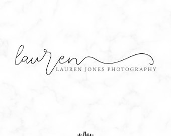 Premade Logo - Simple Script Logo - Boutique Logo - Small Business Logo - Photography Logo - Calligraphy - Watermark - Logo Design