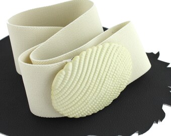 Alabaster Elastic Vintage Belt