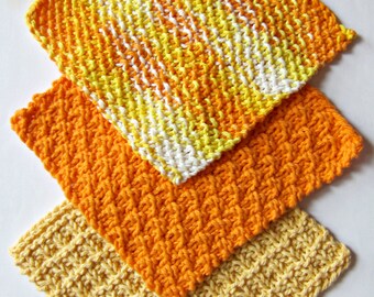 6 Ecofriendly Knit Dishcloth Patterns Tutorials - E-book PDF - Fast Easy DIY - Instant Download