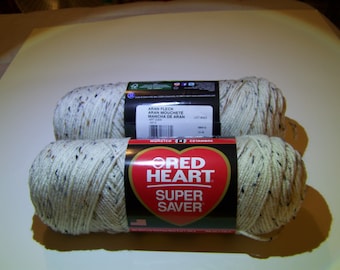 Aran Fleck Red Heart Super Saver yarn worsted weight - 1012
