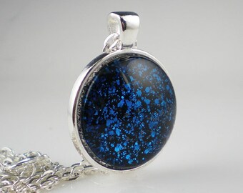 Sapphire Blue & Black Glitter Nail Polish Necklace Jewelry China Glaze Mosaic Madness Nail Polish
