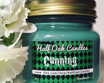 Cunning | Scented Candle | 8oz | Wizard | Geeky Candle | Bookish Candle | Nerdy Candle | Unique