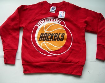 Vintage Houston Rockets NBA basketball red KIDS Youth sweatshirt by LOGO7 made in the USA New