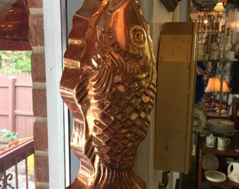 VIntage Copper Fish Mold