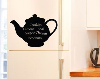 Reusable Chalkboard Teapot Wall/Fridge Decal