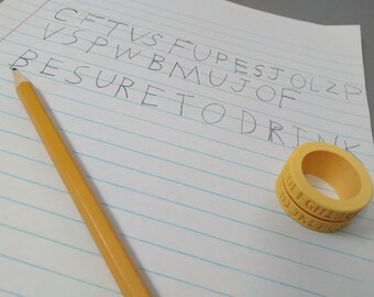 Caesar Cipher Decoder Ring (set of 2)