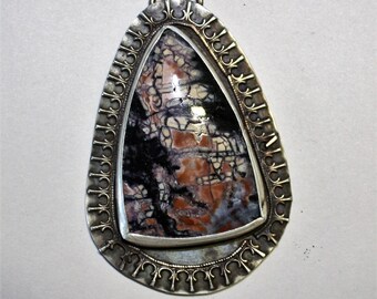 Bertrandite/Sterling Silver Pendant