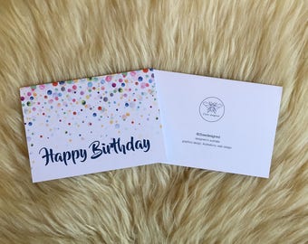 Multi-colour Bubble Happy Birthday Card